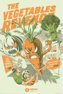 Pyramid Poster Illustrata The Vegetables Revenge 61x91,5cm Divers - 61x91.5 cm