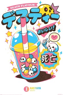 Pyramid Poster Ilustrata - Death Bubble Tea 61x91,5cm Divers - 61x91.5 cm