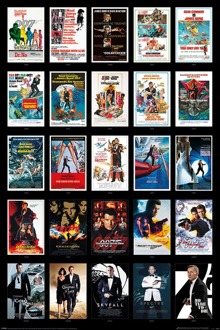 Pyramid Poster James Bond 25 Films 61x91,5cm Divers - 61x91.5 cm