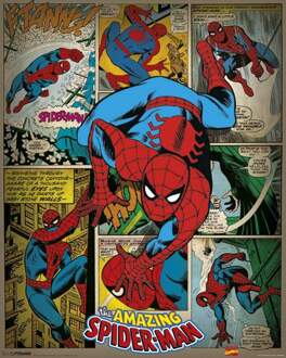 Pyramid Poster Marvel Comics Spider-Man Retro 40x50cm Multikleur