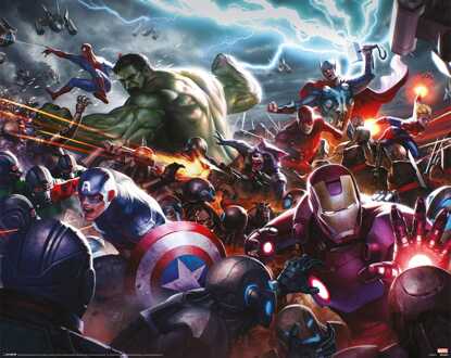 Pyramid Poster Marvel Future Fight Heroes Assault 50x40cm Divers - 50x40 cm