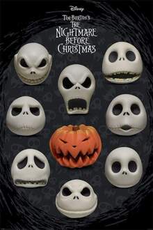 Pyramid Poster Nightmare Before Christmas Many Faces of Jack 61x91,5cm Multikleur