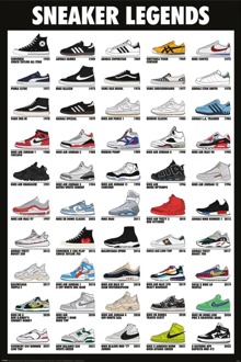 Pyramid Poster Sneaker Legends 61x91,5cm Divers - 61x91.5 cm