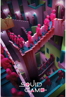 Pyramid Poster Squid Game Crazy Stairs 61x91,5cm Multikleur