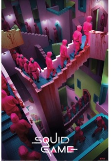 Pyramid Poster Squid Game Crazy Stairs 61x91,5cm Multikleur