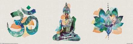 Pyramid Poster Summer Thornton Yoga Triptych 91,5x30,5cm Divers - 91.5x30.5 cm