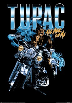Pyramid Poster Tupac Shakur All Eyez Motorcycle 61x91,5cm Divers - 61x91.5 cm