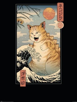 Pyramid Poster Vincent Trinidad - Catzilla Ukiyoe 61x91,5cm Divers - 61x91.5 cm
