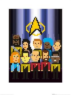 Pyramid Star Trek The Next Generation Trexels Tng Crew Kunstdruk 60x80cm