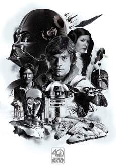 Pyramid Star Wars 40th Anniversary Montage Poster 61x91,5cm