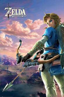 Pyramid The Legend of Zelda Breath of the Wild Hyrule Scene Landscape Poster 61x91,5cm Multikleur