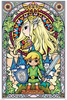Pyramid The Legend Of Zelda Stained Glass Poster 61x91,5cm