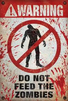 Pyramid Warning Do Not Feed The Zombies Poster 61x91,5cm