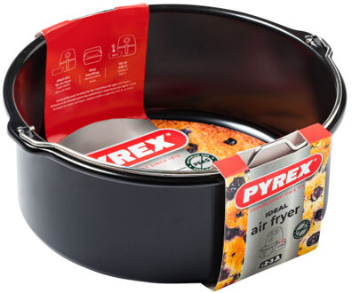Pyrex Airfryer bakvorm rond 20x19x7,5cm zwart