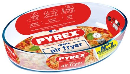 Pyrex Airfryer ovale schaal 0,7L transparant