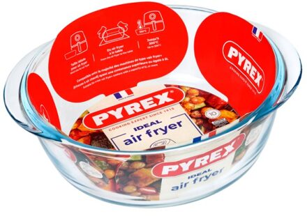 Pyrex Airfryer ronde schaal 1L 20x18x7cm transparant