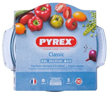 Pyrex Classic Easy Grip Ovenschaal 31,5 x 27 cm Transparant