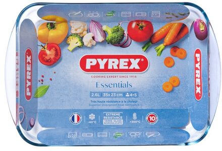 Pyrex Essentials Ovenschaal 35 x 23 cm Transparant
