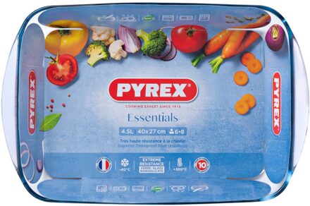 Pyrex Lasagne Schaal, 4,5 liter - Pyrex | Essentials Transparant