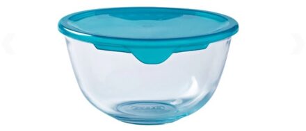 Pyrex Mengkom met deksel 500ml Ø14cm transparant