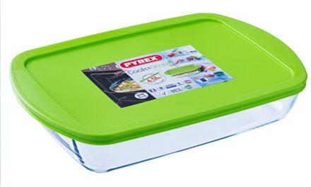 Pyrex Schaal Rechthoek met Deksel, 0,4 liter - Pyrex Cook & Store Transparant