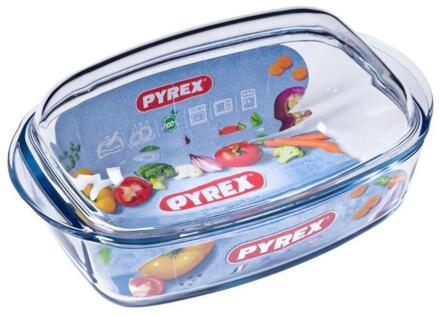 Pyrex Schaal Rechthoek met Deksel, 4,5 liter - Pyrex |Essentials Transparant