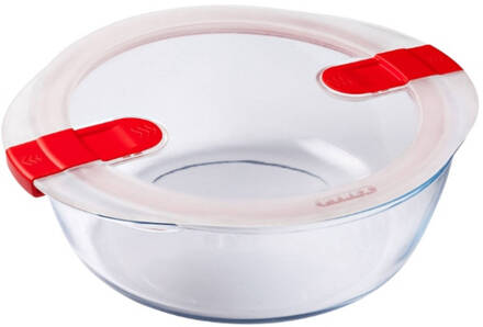 Pyrex Schaal Rond met Deksel, 26 cm - Pyrex | Cook & Heat Transparant