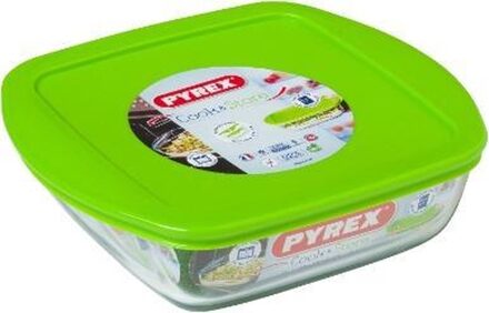 Pyrex Schaal Vierkant met Deksel, 1 liter - Pyrex Cook & Store Transparant