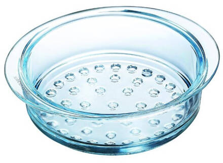 Pyrex Stoommand Met Deksel - Ø20 cm - Pyrex Transparant