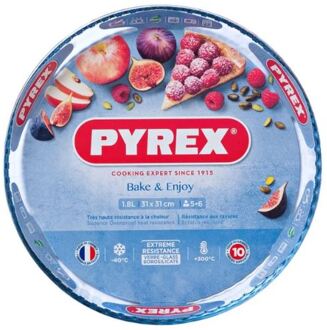 Pyrex taartvorm 30 cm Zilverkleurig