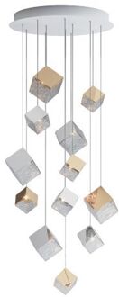 Pyrite 12 pcs Hanglamp - 6x goud 6x zilver