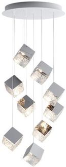 Pyrite 9 pcs Hanglamp - Zilver