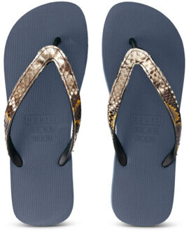 Python taupe marineblauw - maat 39-40