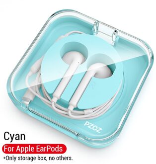 PZOZ Oortelefoon Cases Voor Apple EarPods vast Oortelefoon Hoofdtelefoon Accessoires Opslag Draagtas Hard Bag Box Case Voor EarPod groen