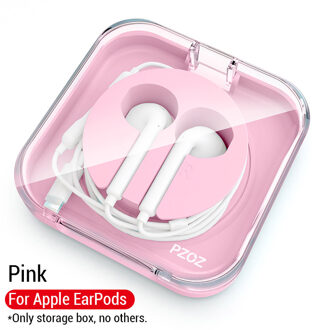 PZOZ Oortelefoon Cases Voor Apple EarPods vast Oortelefoon Hoofdtelefoon Accessoires Opslag Draagtas Hard Bag Box Case Voor EarPod roze