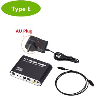 Pzzpss Digitaal Naar Analoog 5.1 Kanaals Stereo AC3 Audio Converter Optische Spdif Coaxiale Aux 3.5Mm Naar 6 Rca Sound decoder Versterker met AU plug