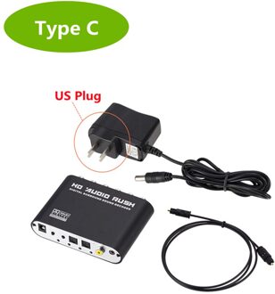 Pzzpss Digitaal Naar Analoog 5.1 Kanaals Stereo AC3 Audio Converter Optische Spdif Coaxiale Aux 3.5Mm Naar 6 Rca Sound decoder Versterker met US plug