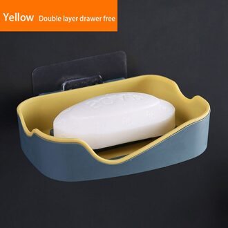 Q 1 Pcs Draagbare Zeepkist Badkamer Opslag Lade Badkamer Opbergdoos Badkamer Douche Benodigdheden Badkamer Gadget Container geel / 1stk