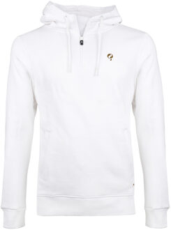 Q hooded jacket w white Wit - XL