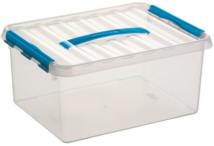 Q-line opbergbox 15L transparant blauw - 40 x 30 x 18 cm