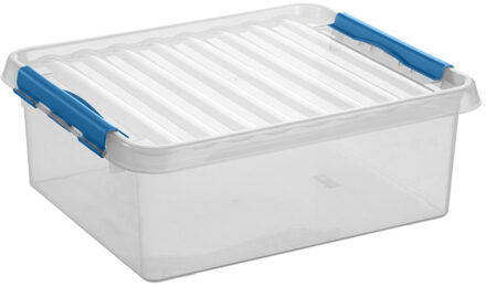 Q-line opbergbox 25L transparant blauw - 50 x 40 x 18 cm