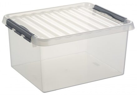 Q-LINE OPBERGBOX 36L TRANSPARANT METAAL 50 x 40 x 26 cm