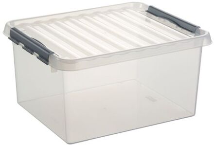 Q-LINE OPBERGBOX 36L TRANSPARANT METAAL 50 x 40 x 26 cm