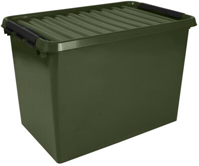 Q-line opbergbox recycled 72L groen zwart