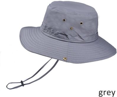 Q Mannen Cap Zomer Vissen Hoed Uv-bescherming Vrouwen Visser Cap Outdoor Unisex Zonnehoed Opvouwbare Bergbeklimmen Hoeden Mannen Emmer Hoed grijs