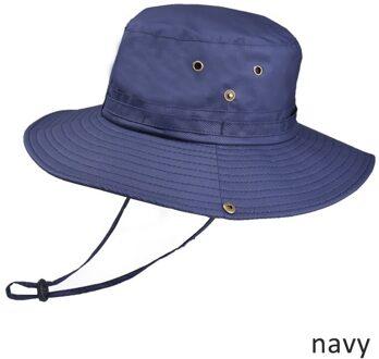 Q Mannen Cap Zomer Vissen Hoed Uv-bescherming Vrouwen Visser Cap Outdoor Unisex Zonnehoed Opvouwbare Bergbeklimmen Hoeden Mannen Emmer Hoed marine