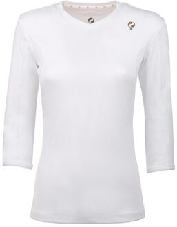 Q tee lsl parijs white - maat XS Wit