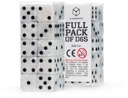 Q Workshop Dice Set Full Pack D6 Pearl (20)