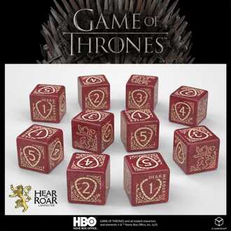 Q Workshop Game of Thrones Dice Set Lannister 10xD6 (10)