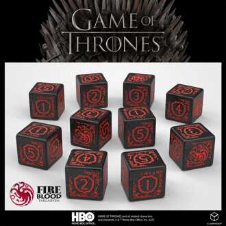 Q Workshop Game of Thrones Dice Set Targaryen 10xD6 (10)